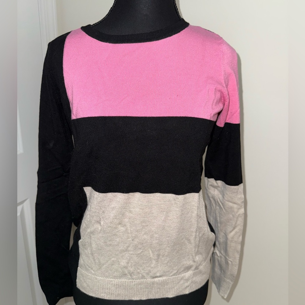 INC bold color blocked sweater